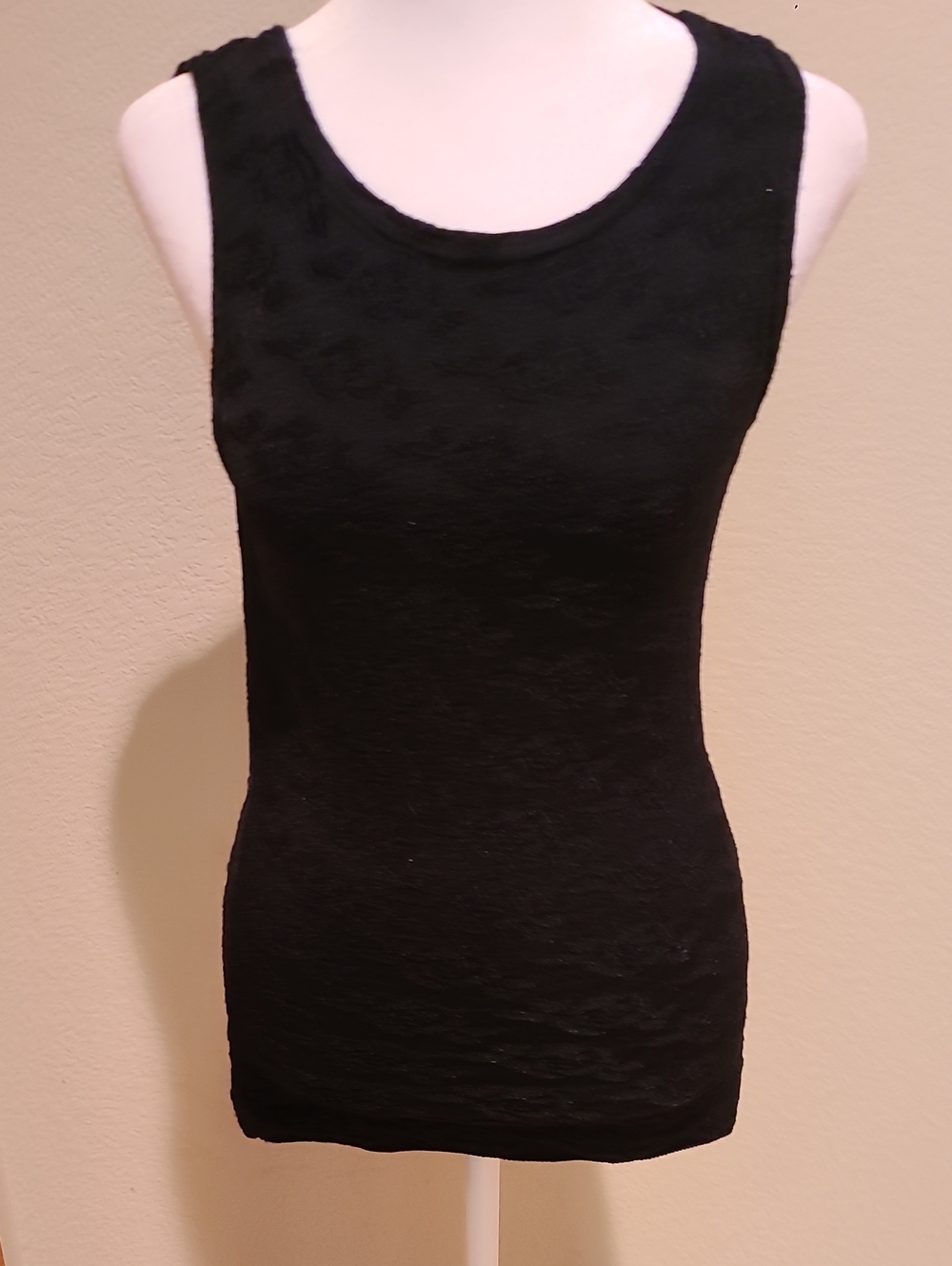 Hillard & Hanson Black Scoop Neck Tank Size S